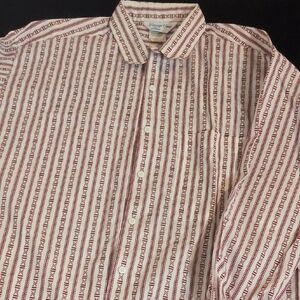 Classic Red and White Striped Men's Shirt